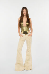 RC Costume Intero Dorato Con Scollo Geometrico GOLD WWW002-JE032
