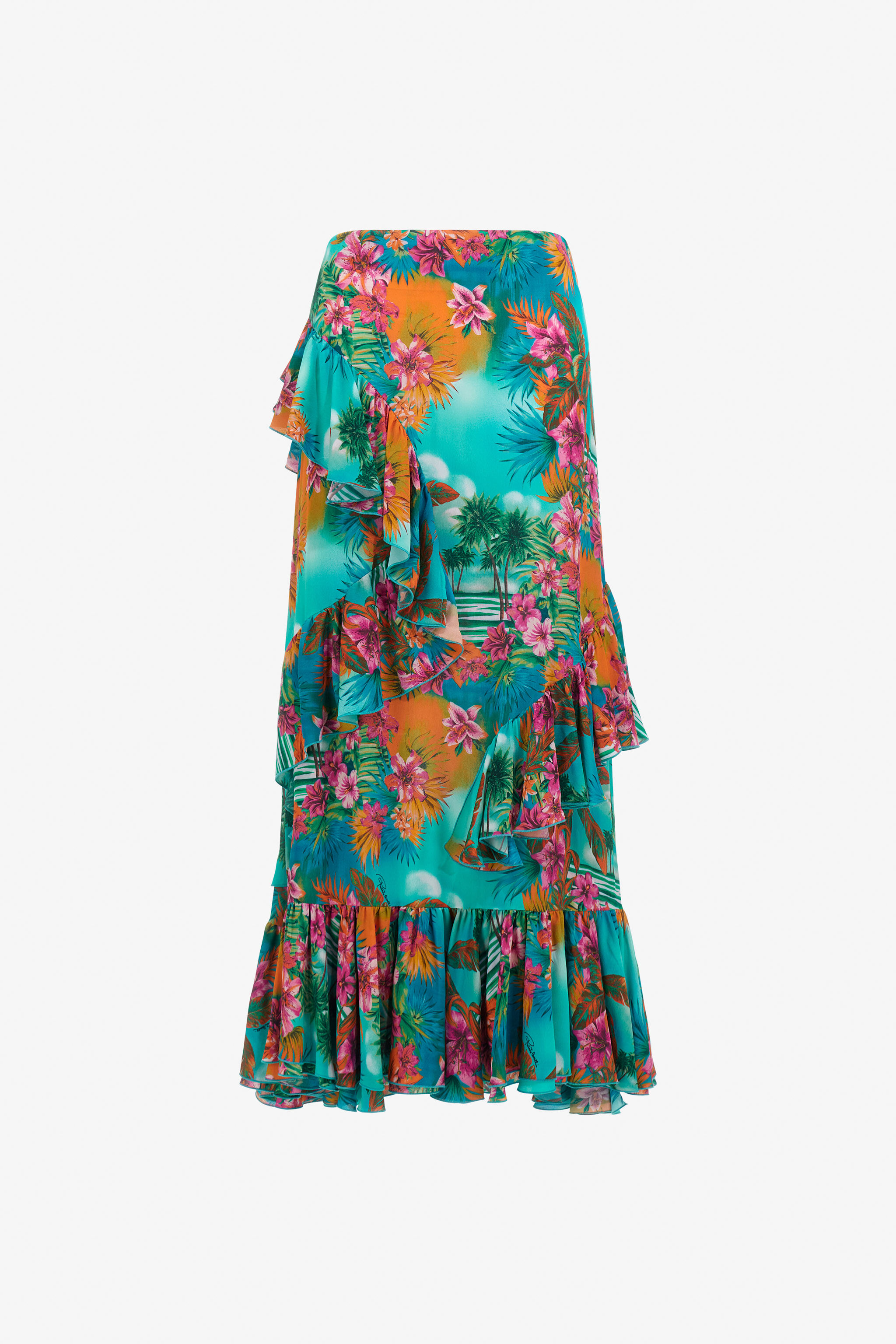 RC Hawaii Print Long Skirt RC Hawaii Print Long Skirt Light blue SKT301-7HI84