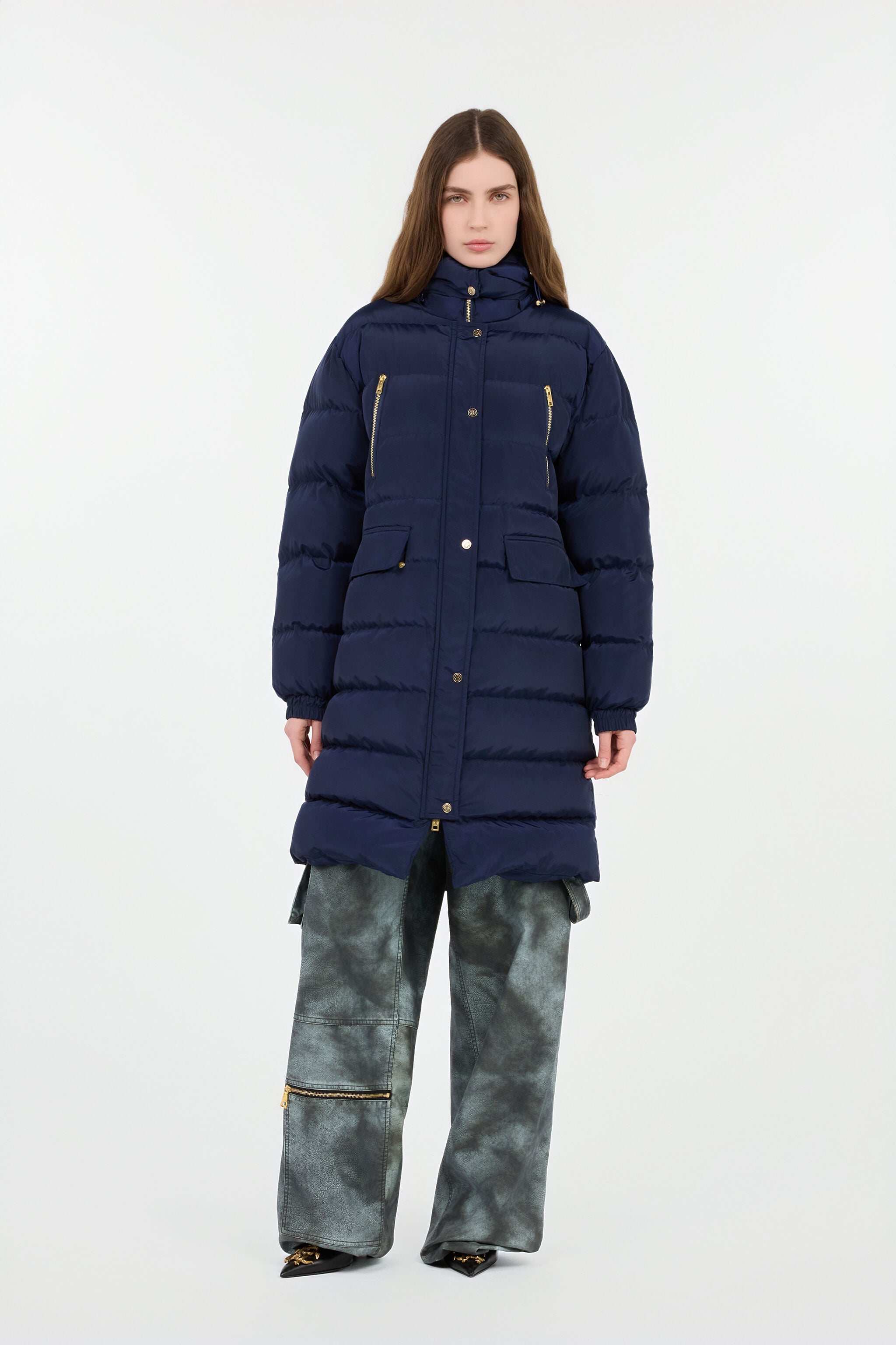 RC Marble Print Down Jacket RC Marble Print Down Jacket BLUE ROT80A-FY035