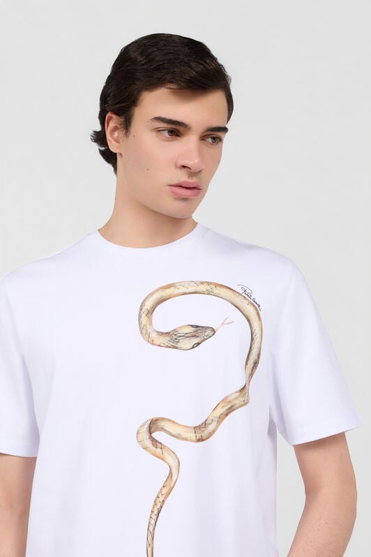 RC White T-Shirt With Printed Snake RC White T-Shirt With Printed Snake WHITE XNT61B-JD060