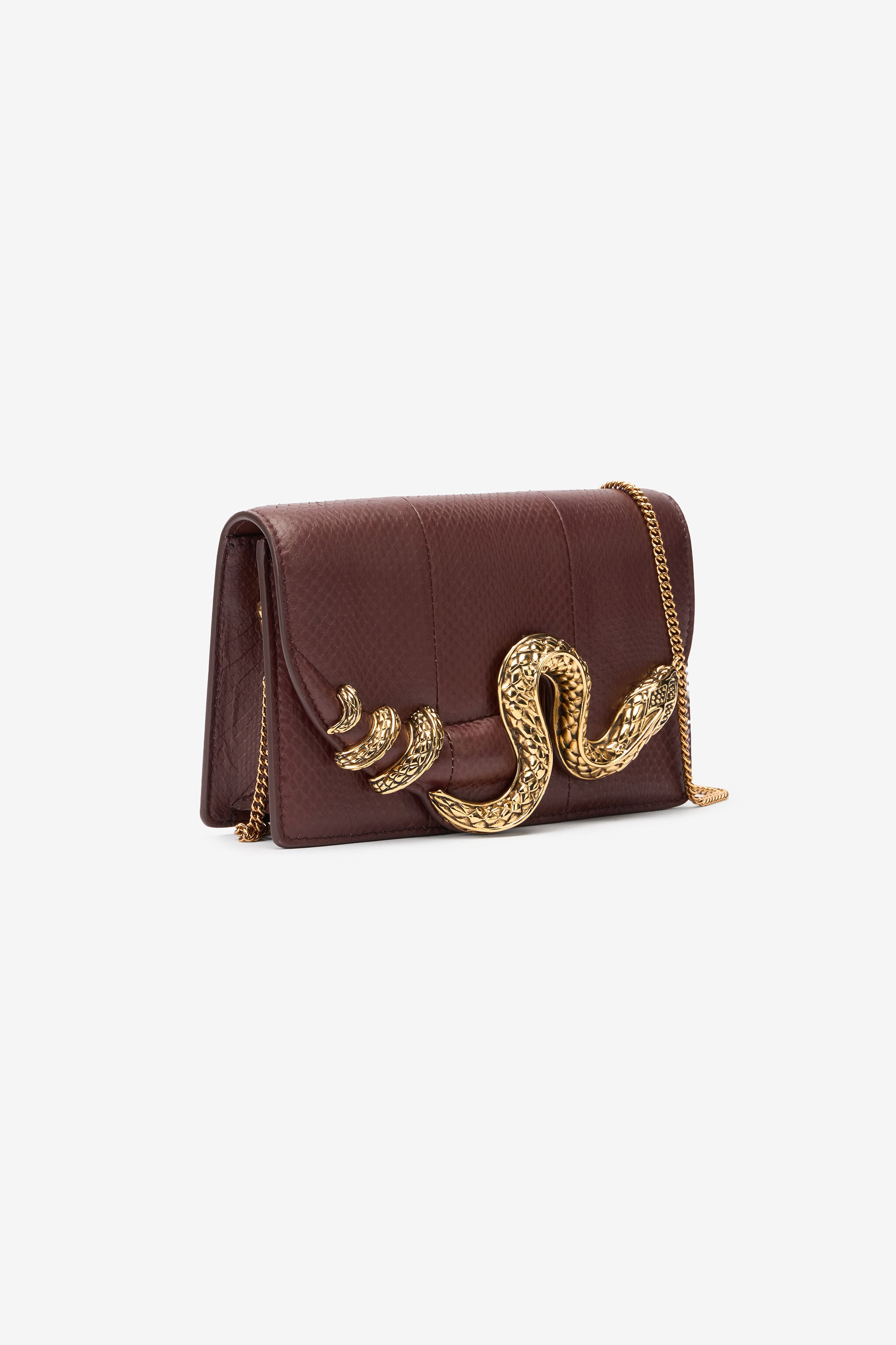 RC White Bag with Snake and Scale Motif RC White Bag with Snake and Scale Motif BROWN WWB001-PA001