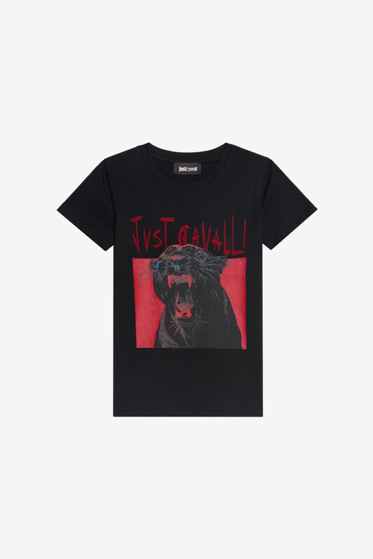 JC Panther Graphic T-Shirt JC Panther Graphic T-Shirt BLACK XFT60K-JD003