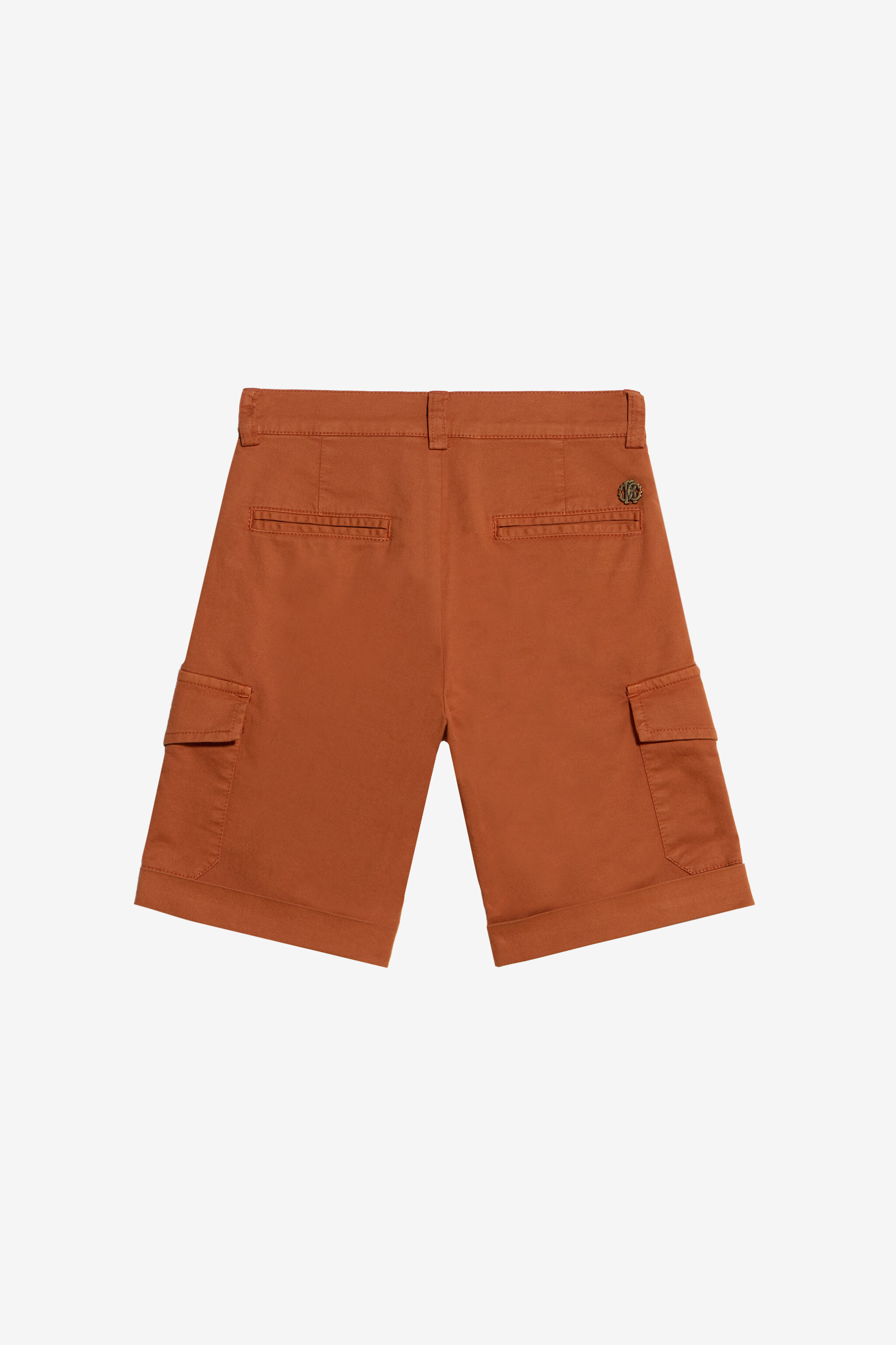 JU Bermuda En Coton Couleur Rouille JU Bermuda En Coton Couleur Rouille RUST WJT22H-CE035