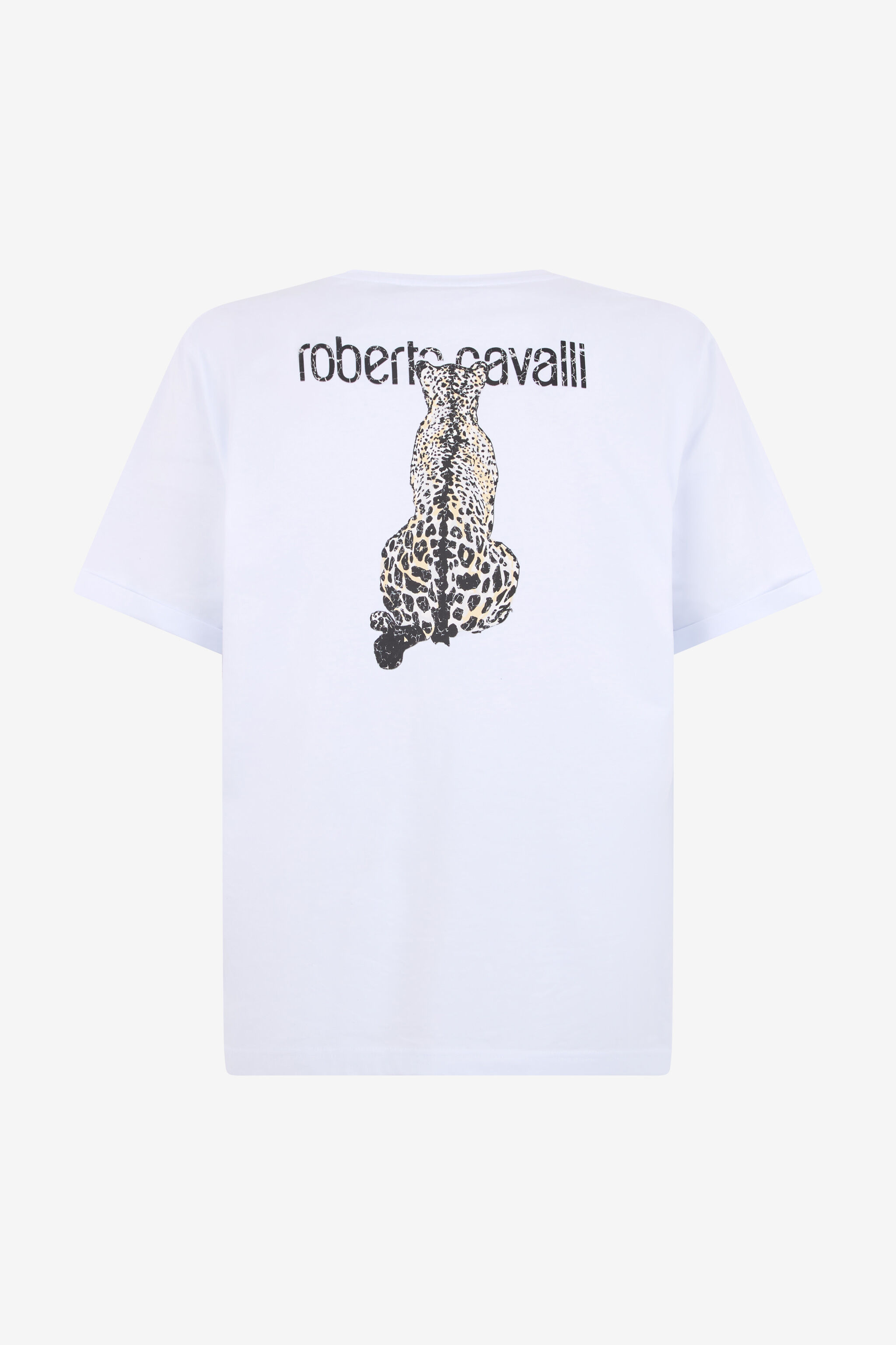 RC White Logo T-Shirt with Leopard Graphic RC White Logo T-Shirt with Leopard Graphic WHITE TOT60C-FT223