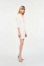 JC Mini Dress With Three-Quarter Sleeves White UFT188-UF254