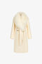 RC Cappotto Panna Con Collo In Pelliccia Rimovibile RC Cappotto Panna Con Collo In Pelliccia Rimovibile Avorio TKQ520-GA061