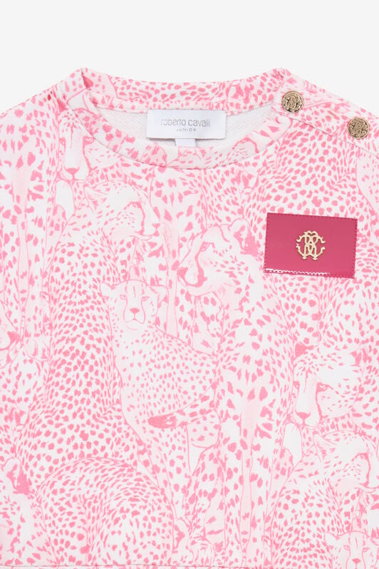 JU Felpa Stampa Animalier JU Felpa Stampa Animalier PINK UJT66C-5OO37