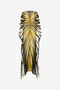 RC Ray Of Gold Print Silk Maxi Dress RC Ray Of Gold Print Silk Maxi Dress Gold TKT103-CTM33