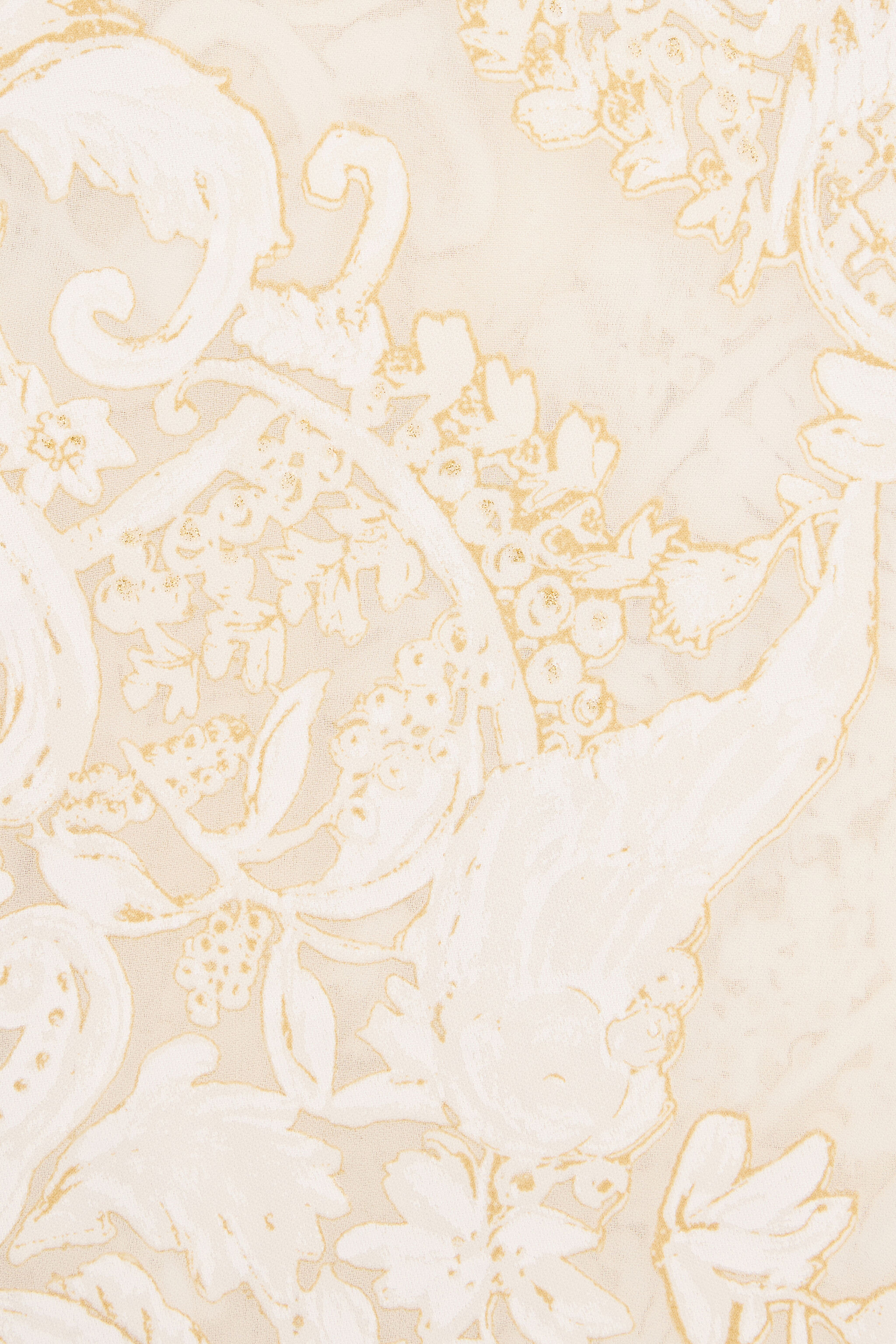 RC Ornamental White Print Stole RC Ornamental White Print Stole WHITE WQI001-SLR36