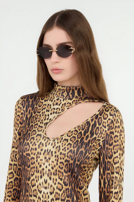 RC Round shape rimless sunglasses RC Round shape rimless sunglasses SHINY ROSE GOLD BK VALD15-ID254