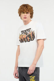 JC T-Shirt Con Stampa Frontale Logata Bianco UFT062-UF082