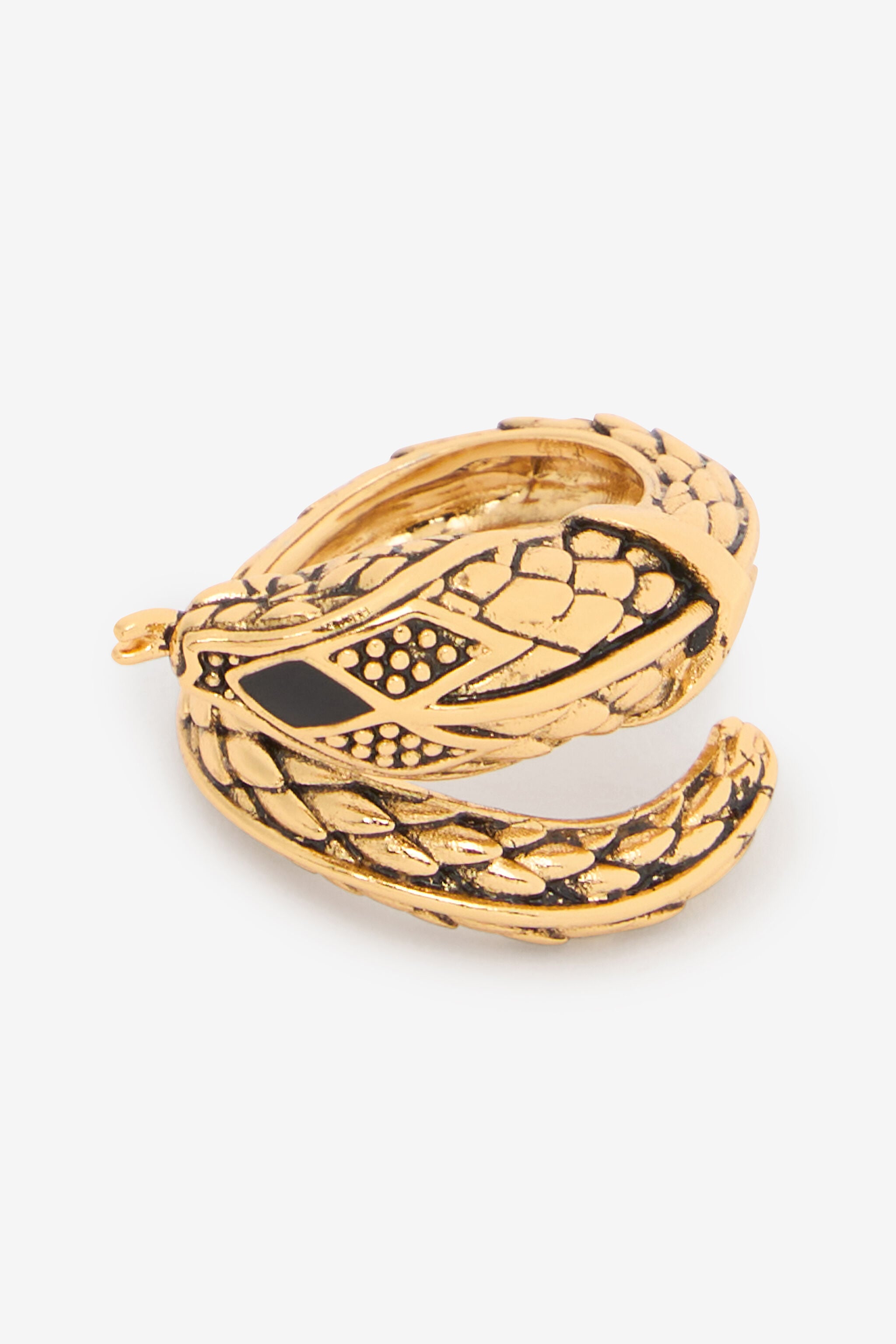 RC Anillo en oro envejecido y negro con diseño de serpiente y rombo RC Anillo en oro envejecido y negro con diseño de serpiente y rombo OLD GOLD/BLACK WWG006-AM061