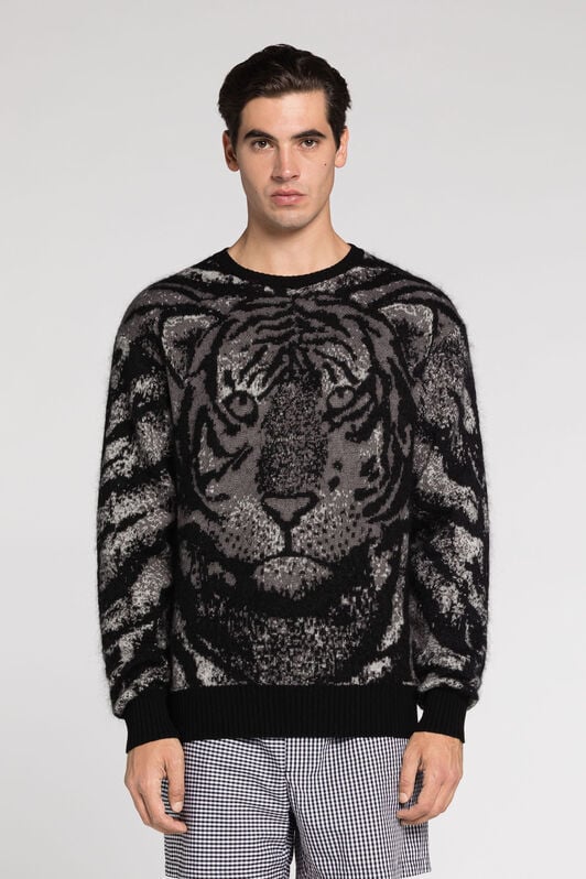 RC Pullover mit Tigermuster RC Pullover mit Tigermuster Grau RRM602-MA006