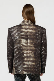 RC Silver Fur Print Jacket BLACK/BEIGE XWT400-NVT79