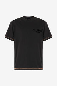 JC T-Shirt With JC Monogram And Contrasting Topstitching BLACK UFT037-UF057