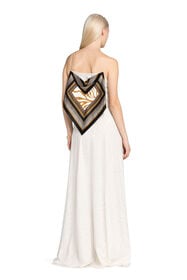 RC Zebra Sequin-Embellished Layered Dress White/Black HQR142-RT020