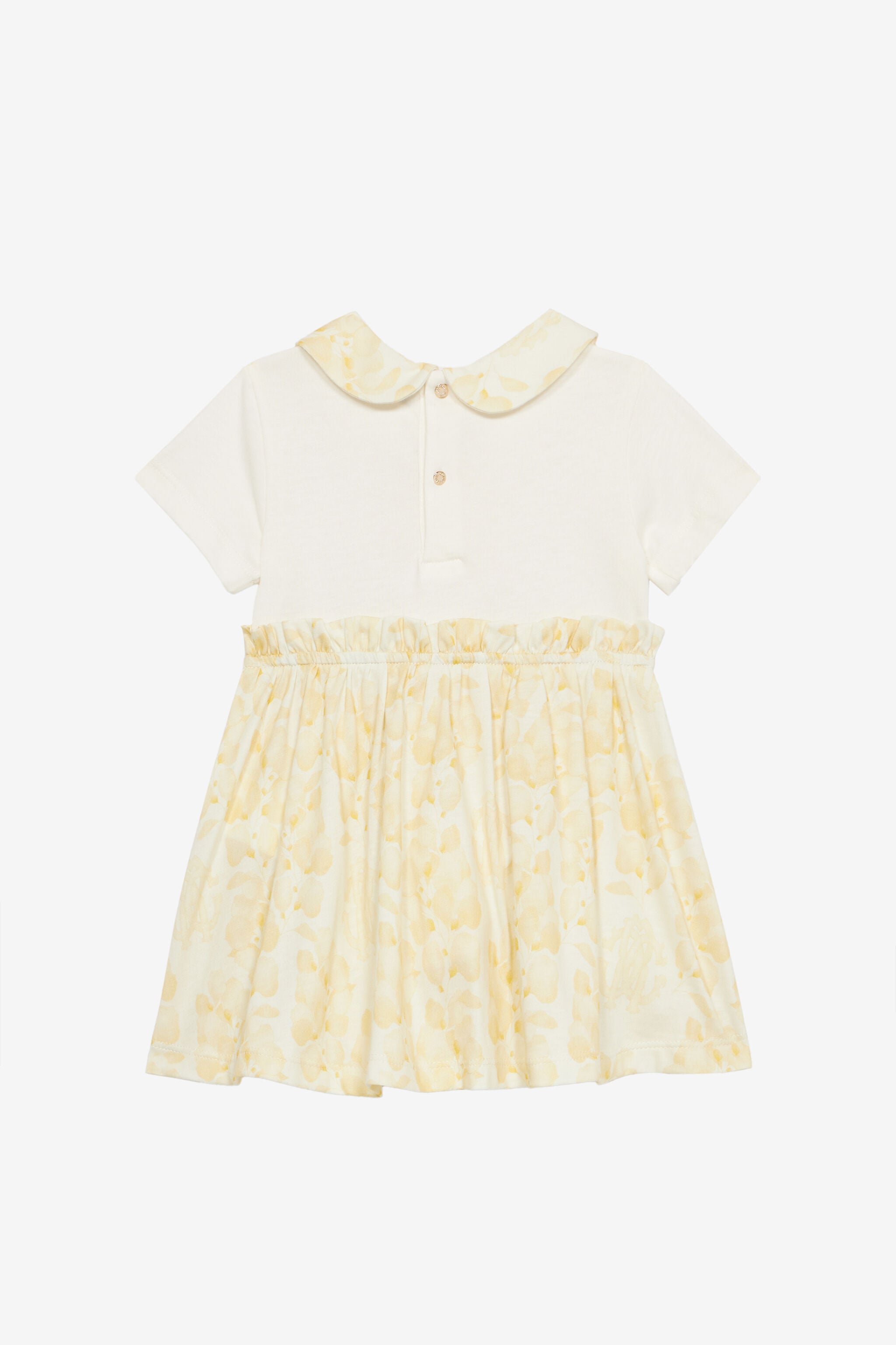 JU RC Monogram Dress With Floral Print JU RC Monogram Dress With Floral Print Yellow UJT104-JD001