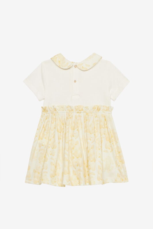 JU RC Monogram Dress With Floral Print JU RC Monogram Dress With Floral Print Yellow UJT104-JD001