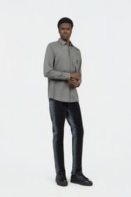RC Grey Cotton Shirt with Embroidered Logo BLACK SOT70H-CH006