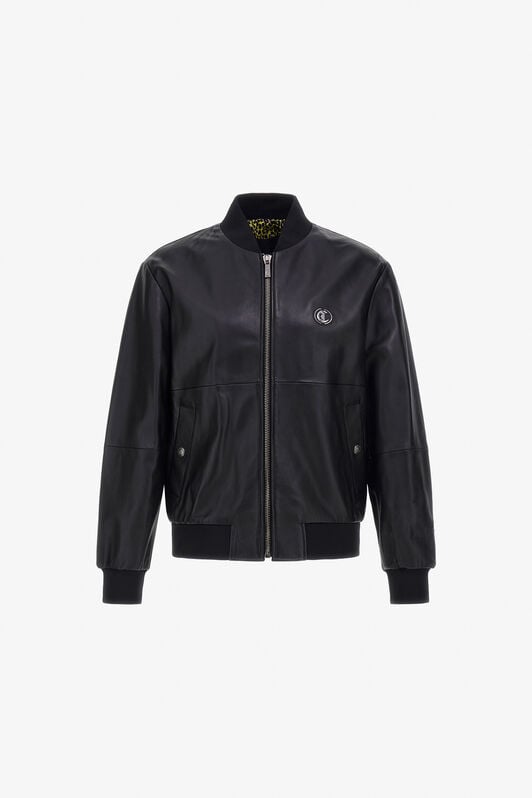 JC Just Cavalli leather bomber jacket JC Just Cavalli leather bomber jacket Black SFP003-SF229
