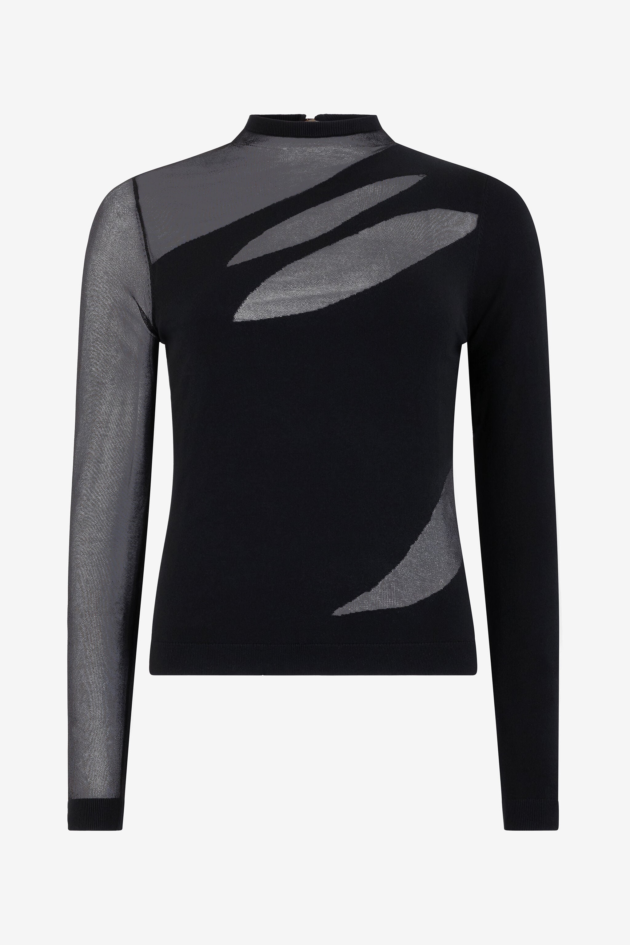 JC Black Sweater with Two-Tone Pattern JC Black Sweater with Two-Tone Pattern BLACK VFM041-VF297