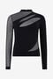 JC Black Sweater with Two-Tone Pattern JC Black Sweater with Two-Tone Pattern BLACK VFM041-VF297
