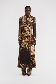 RC Appaloosa Print double-breasted Trench Brown TKT505-9MN08