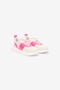 RC White And Pink Leather Running Shoes With Monogram RC RC White And Pink Leather Running Shoes With Monogram RC WHITE /FUXIA QOS01H-PZO14