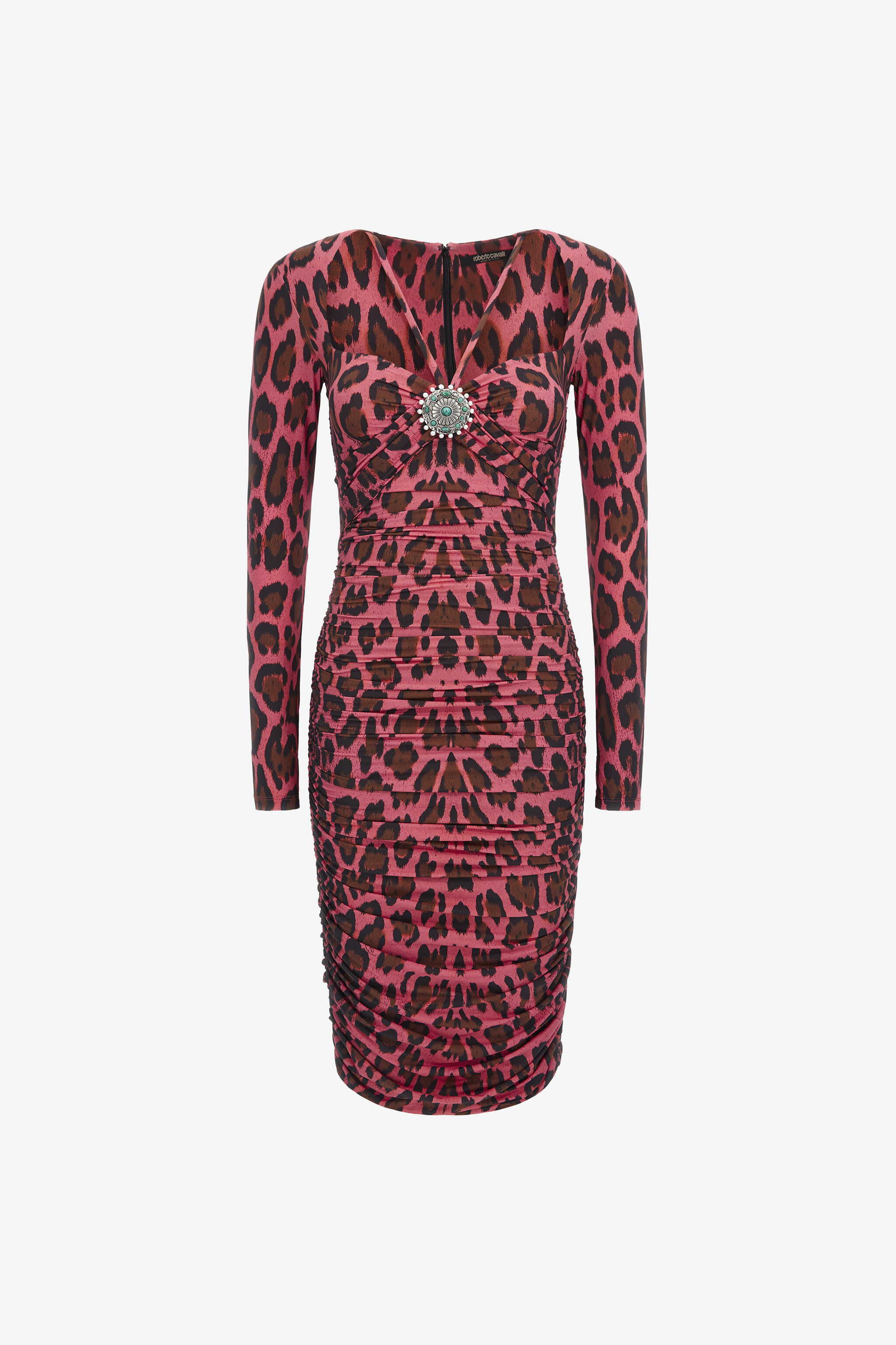 RC Midi-Kleid mit Leopardenmuster RC Midi-Kleid mit Leopardenmuster Fuchsia RWT171-LNI13