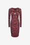 RC Midi-Kleid mit Leopardenmuster RC Midi-Kleid mit Leopardenmuster Fuchsia RWT171-LNI13