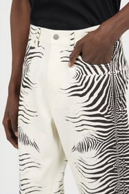 RC Zebra Print Denim Jeans WHITE/BLACK ZEBRA SOJ20T-DL008