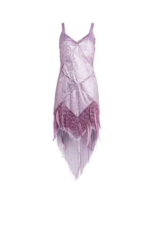 RC Fringed light amethyst evening dress RC Fringed light amethyst evening dress Purple HWR122-SE001