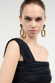 RC Black Mini Dress With Ruffles Black VWT152-LL002