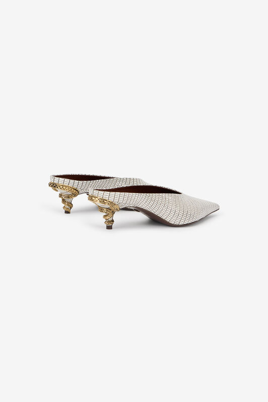 RC White Serpentine Mules RC White Serpentine Mules BONE WKS003-PZ119
