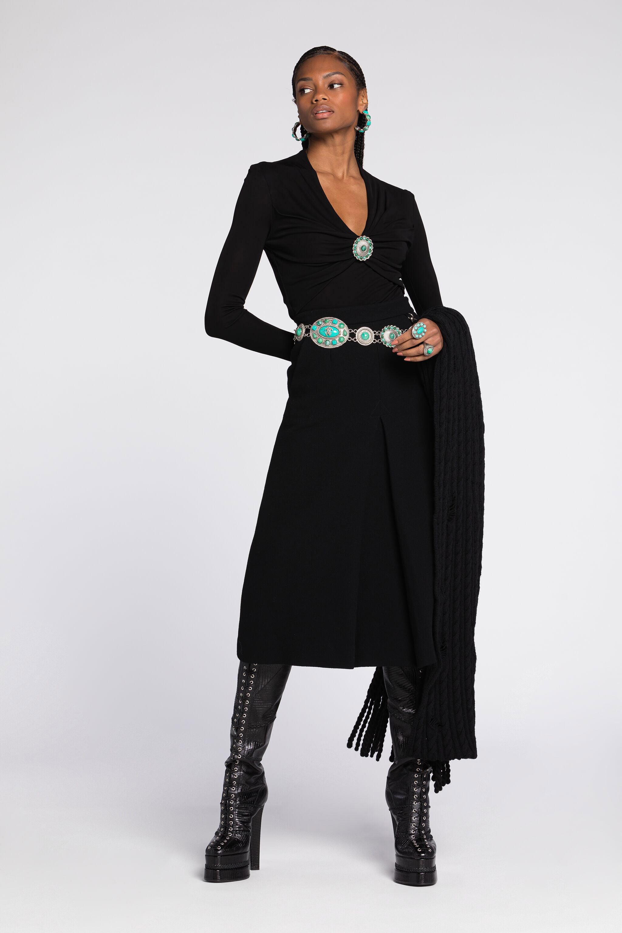 RC Embellished Gathered Top RC Embellished Gathered Top Black RKT605-JJ051
