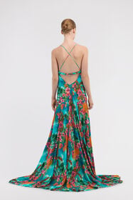 RC Long dress Hawaii print Light blue SKT118-7HI84