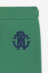 JU RC Monogram-Print Cotton Sweatpants Green RJT215-CF050