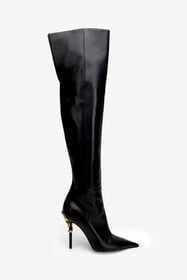 RC Serpentine Over The Knee Leather Boots BLACK XQS002-PZ319