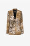 RC Animal-print single-breasted blazer RC Animal-print single-breasted blazer Light Brown QWT401-ORG34