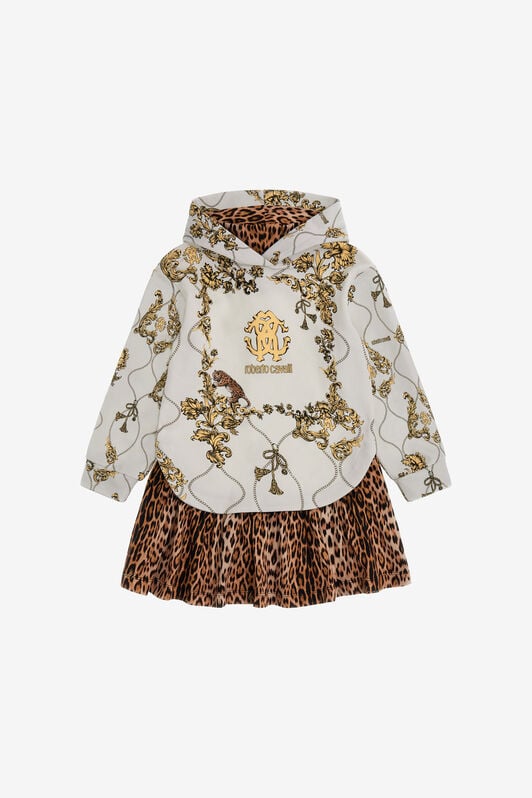JU Jaguar Skin print dress JU Jaguar Skin print dress Light brown SJT121-5OI74