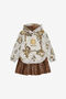 JU Jaguar Skin print dress JU Jaguar Skin print dress Light brown SJT121-5OI74