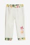 JU Pantalon Avec Fleurs Et Monogramme RC JU Pantalon Avec Fleurs Et Monogramme RC MILKY WHITE UJT222-CF050