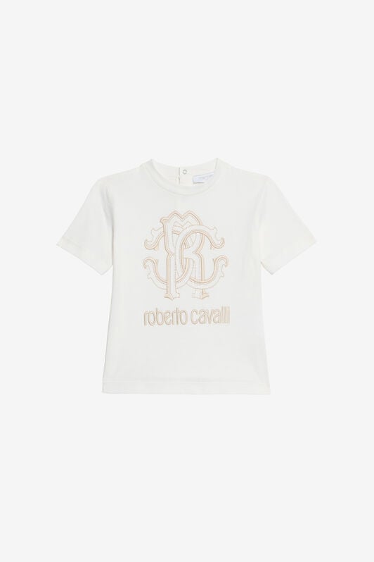 JU Cotton T-shirt with logo JU Cotton T-shirt with logo MILKY WHITE VJT608-JD001