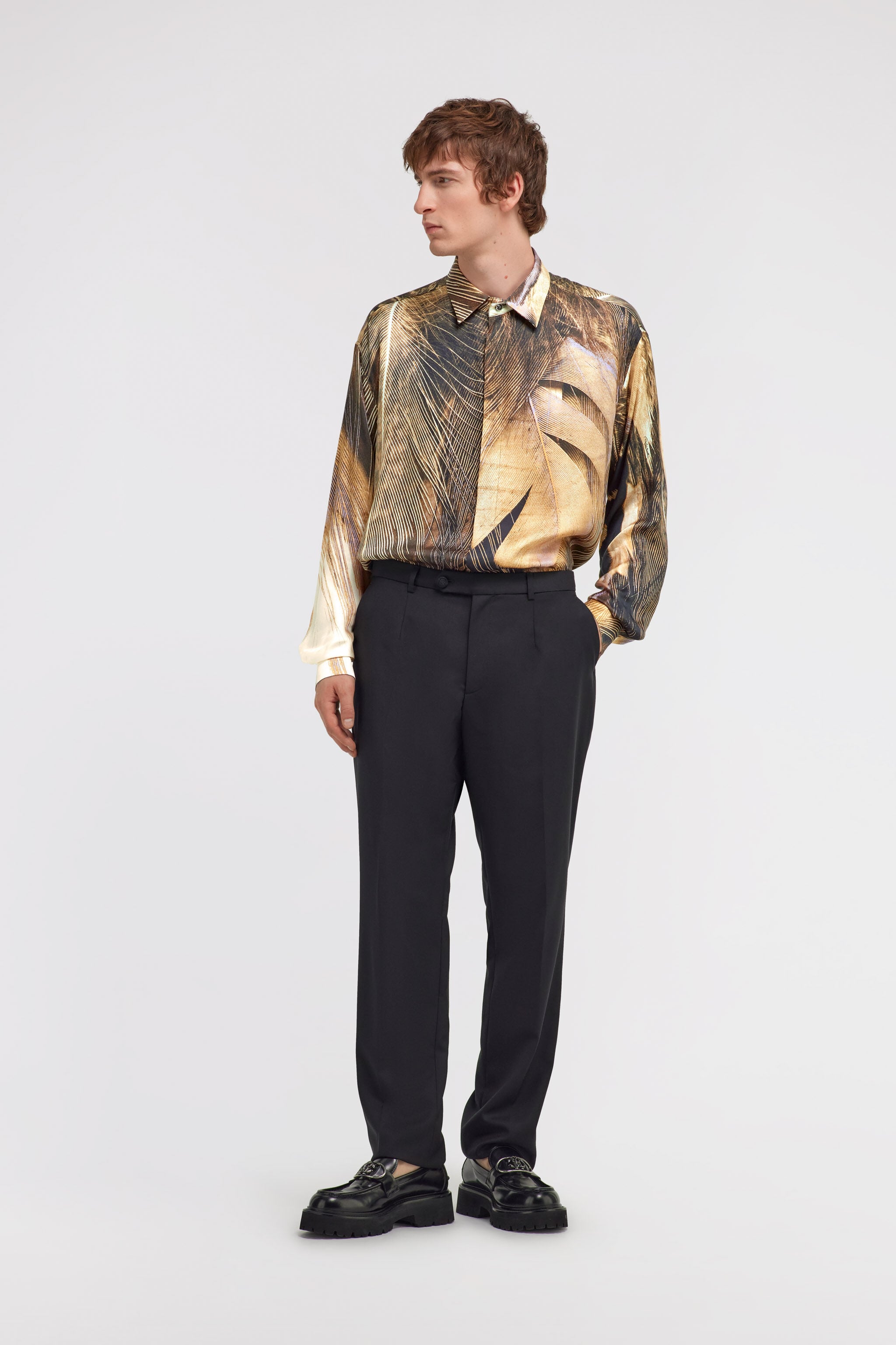 RC Oversized shirt with Savage print Brown SMT720-6DL73