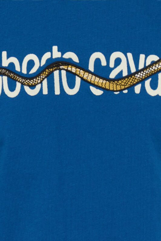 RC T-shirt bleue avec logo et serpent RC T-shirt bleue avec logo et serpent BLUE ROT60C-JD065