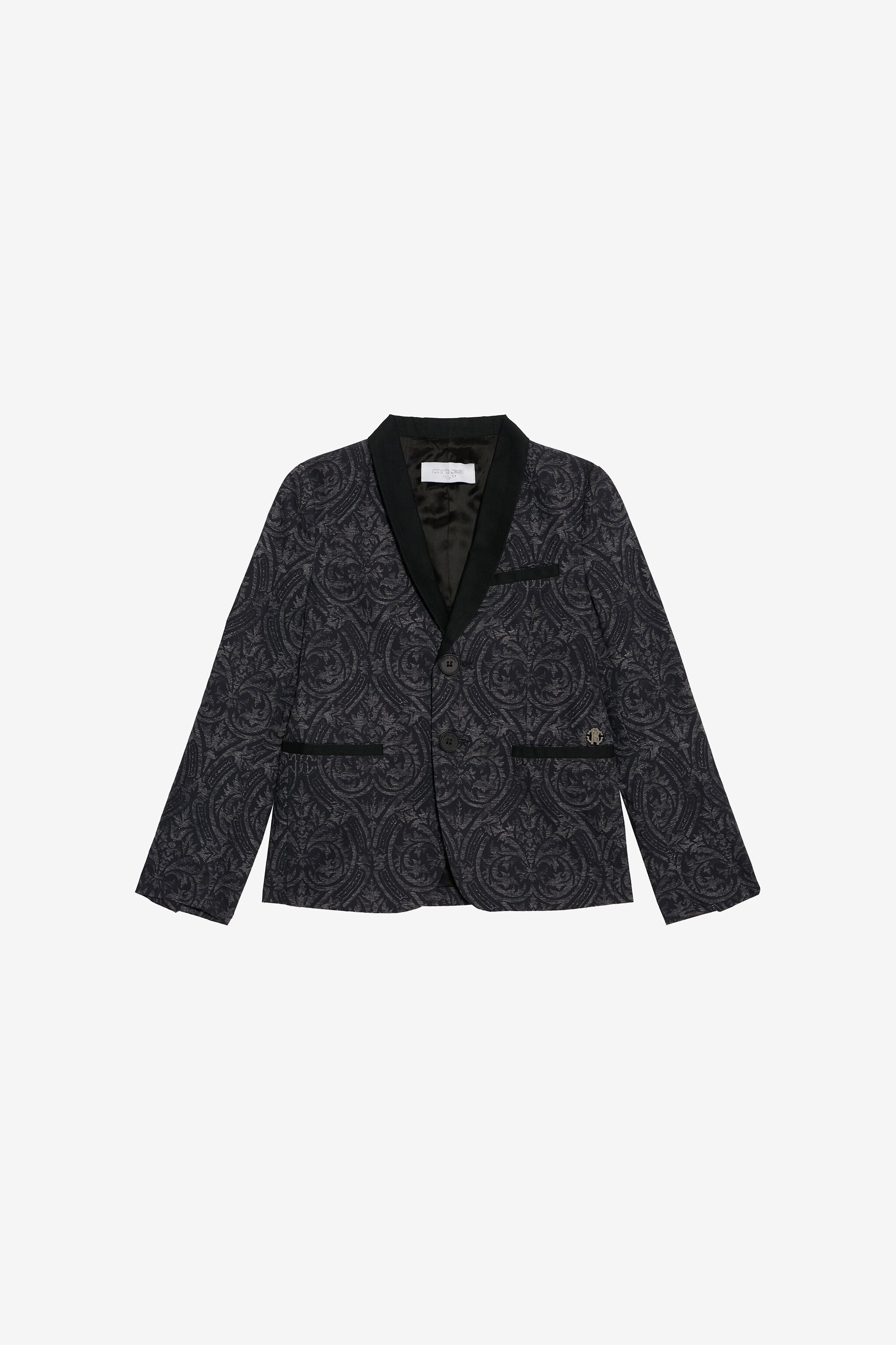 JU Brocade Print Cotton Jacket BLACK VJT42E-TYP29