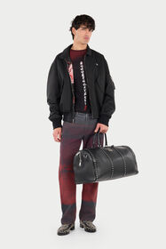 RC Tumbled Leather Travel Bag Black VRB009-PZB05