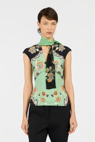 RC Top mit Kimono Print GREEN/BLACK XQT605-LNT25