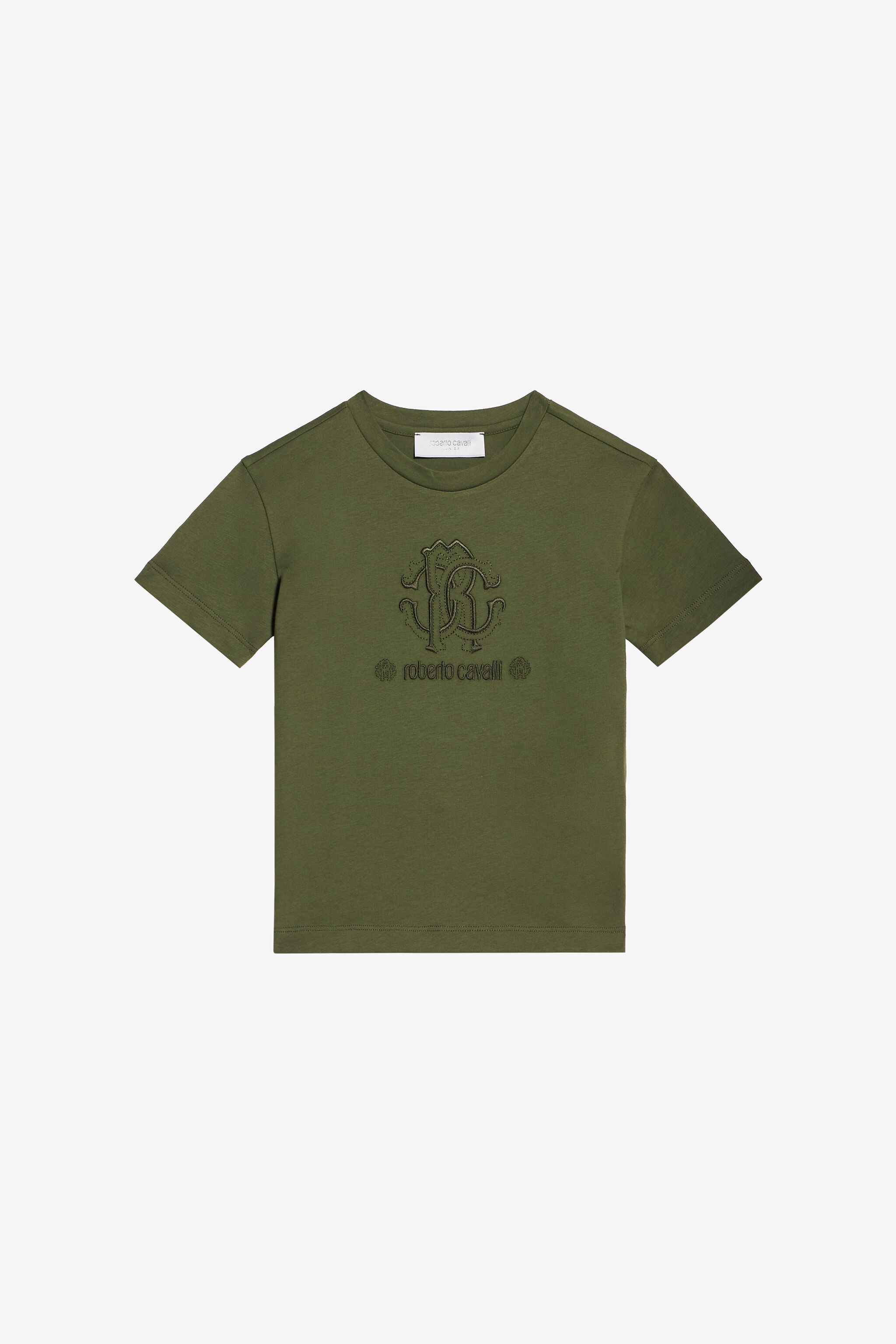 JU T-Shirt Mit Monogramm RC Und Logo JU T-Shirt Mit Monogramm RC Und Logo Grün UJT60M-JD001