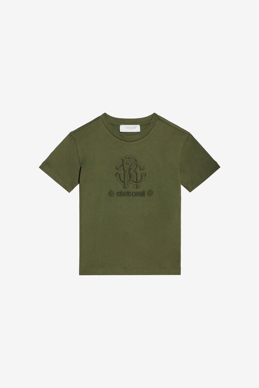 JU T-Shirt Mit Monogramm RC Und Logo JU T-Shirt Mit Monogramm RC Und Logo Grün UJT60M-JD001